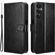 Калъф с капак за Samsung Galaxy A25 5G, Crazy Horse Wallet, черен