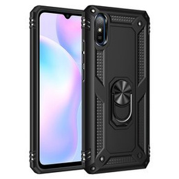 брониран калъф за Xiaomi Redmi 9A, Nox Case Ring, черен