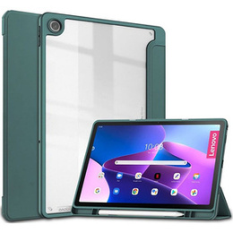 Калъф за Lenovo Tab M10 Plus 10.6 Gen 3 TB-125F TB-128F, Smartcase Hybrid, с място за стилус, тъмнозелен