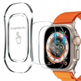 2x Закалено стъкло с монтажна рамка ERBORD за Apple Watch Ultra / Ultra 2 49mm