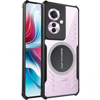 Калъф за Oppo Reno 11F 5G, с магнитна пластина, прозрачен / черен