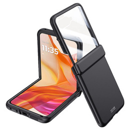 Калъф със стъкло за Samsung Galaxy Z Flip5 5G, PC Case, черен