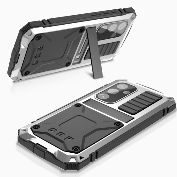 Брониран калъф за Samsung Galaxy S25, R-JUST, сребърен