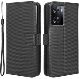 Калъф с капак за Oppo A57 4G/5G, Wallet Smart Magnet, черен