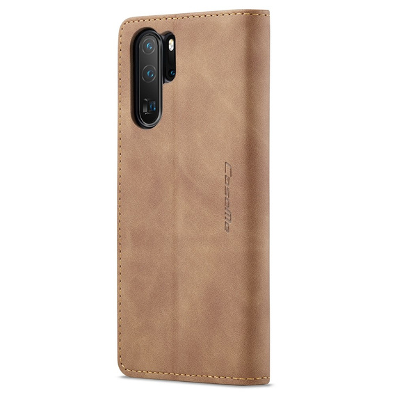 CASEME калъф за Huawei P30 Pro, Leather Wallet Case, кафяв