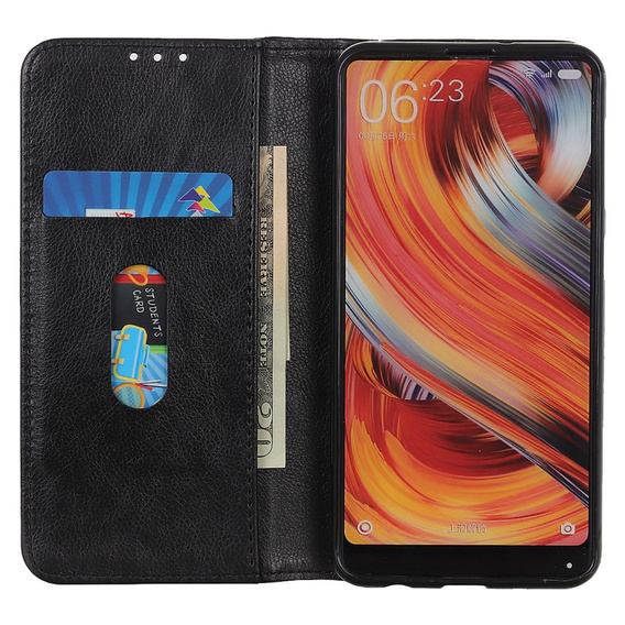 Калъф с капак за Samsung Galaxy S25 Ultra, Split Leather, черен