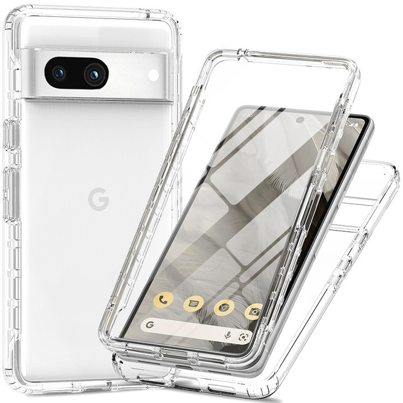 Калъф за Google Pixel 8A, Shockproof, с фолио, прозрачен