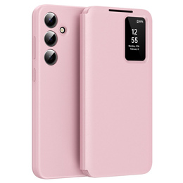 Флип калъф за Samsung Galaxy S24, Smart View Wallet, розов