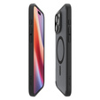 Калъфът MagSafe Spigen за iPhone 16 Pro Max, Ultra Hybrid, прозрачен / черен + 9H закалено стъкло