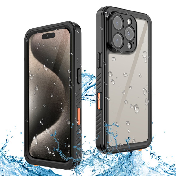 Калъфи IP68 водоустойчив за iPhone 16 Pro Max, черен