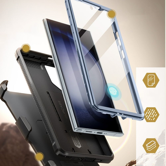 Калъф Supcase за Samsung Galaxy S24 Ultra, Unicorn Beetle Pro, черен (2x Frame)