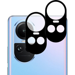 2x ERBORD закалено стъкло за камерата Oppo Reno 10 / 10 Pro, черен