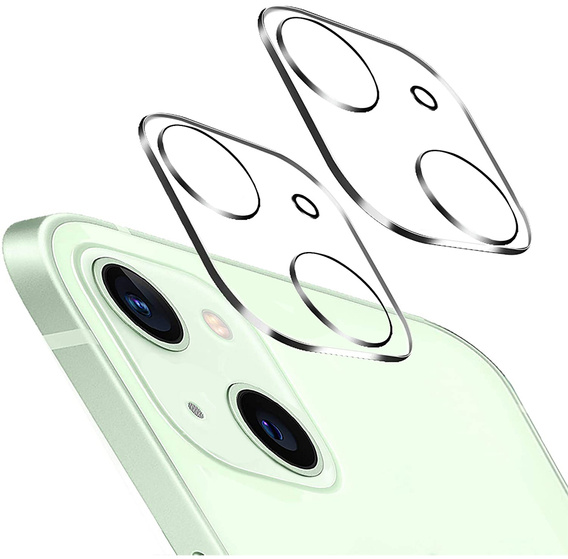 2x ERBORD закалено стъкло за камерата iPhone 13 Mini 