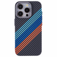 Калъфът за iPhone 14 Pro, Carbon Fiber MagSafe, тъмносин