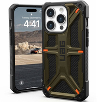 Калъф Urban Armor Gear за iPhone 15 Pro, Monarch, Kevlar зелен