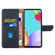 Калъф с капак за Samsung Galaxy A35 5G, Split Leather Wallet, син