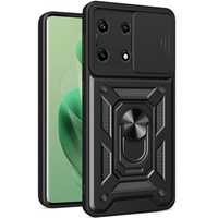 Брониран калъф за Infinix Zero 30 5G, CamShield Slide, черен