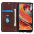 Калъфи за Samsung Galaxy S24, Wallet Litchi Leather, кафяв