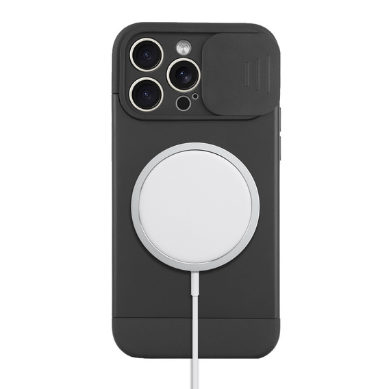 Калъфи за iPhone 15 Pro Max, ERBORD MagProtect Slide Camera, черен