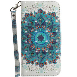 Калъф с капак за Xiaomi Redmi Note 8 Pro, Wallet mandala, бял