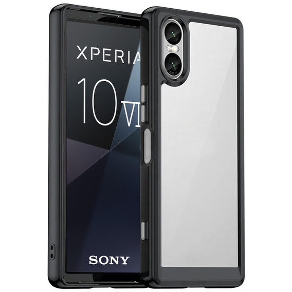 Калъфи за Sony Xperia 10 VI, Fusion Hybrid, прозрачен / черен