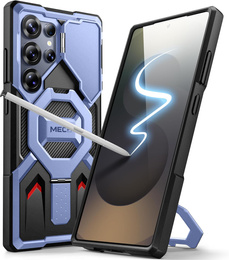 Калъф за Samsung Galaxy S25 Ultra, Tongate MECH MagSafe Series, син + Закалено стъкло 9H