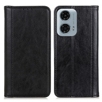 Калъфи за Motorola Moto G24 / G24 Power / G04, Wallet Litchi Leather, черен