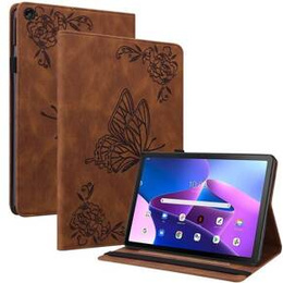 Калъф за Lenovo Tab M10 Plus 10.6 Gen 3 TB-125F TB-128F, Butterfly, кафяв
