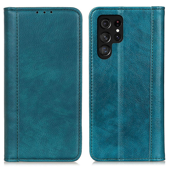 Калъфи за Samsung Galaxy S25 Ultra, Wallet Litchi Leather, зелен