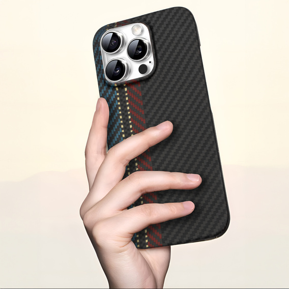 Калъфът iPhone 16 Pro, Aramid Fiber MagSafe, черен