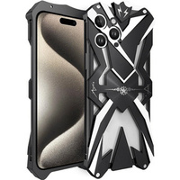 Брониран калъф за iPhone 15 Pro, Aluminum Alloy, черен