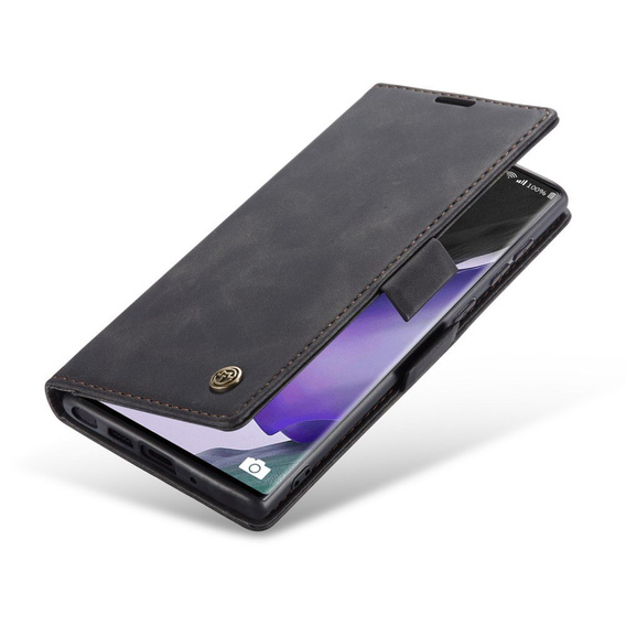 CASEME калъф за Samsung Galaxy Note 20 Ultra, Leather Wallet Case, черен