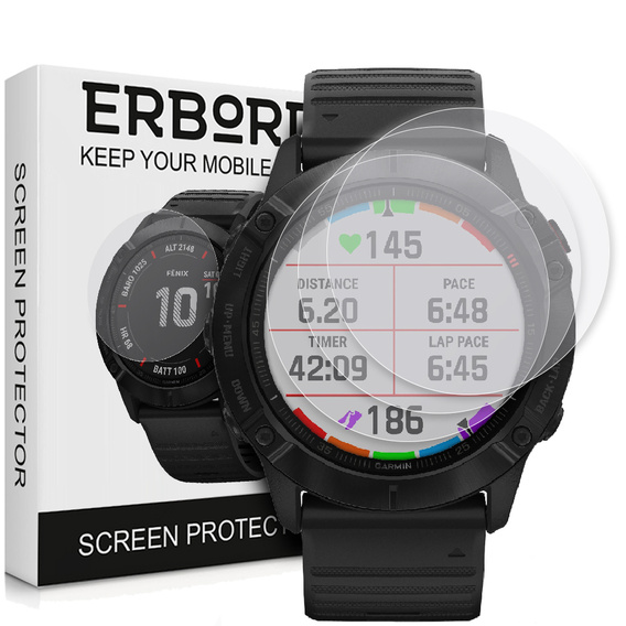 3x ERBORD Хидрогел фолио за Garmin Fenix 6X/6X Pro