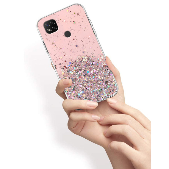 Калъфи за Xiaomi Redmi 9C, Glittery, розов