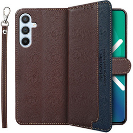 Калъф с капак за Samsung Galaxy A54 5G, KHAZNEH RFID, Dual Color, кафяв