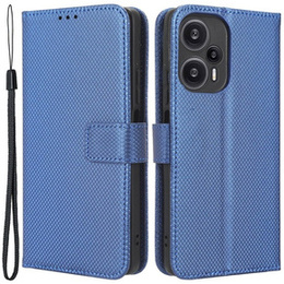 Калъф с капак за Poco F5 5G, Wallet Smart Magnet, син