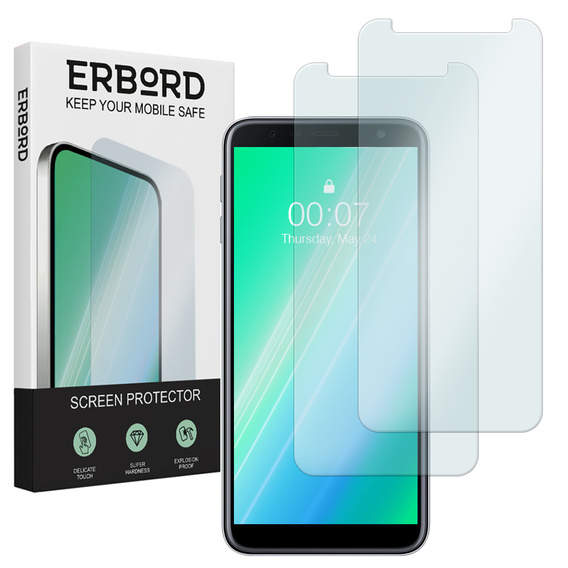 2x Закалено стъкло за Samsung Galaxy J6 Plus, ERBORD 9H Hard Glass на екрана