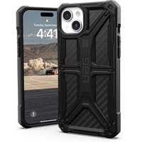 Калъф Urban Armor Gear за iPhone 15 Plus, Monarch, carbon черен