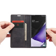 CASEME калъф за Samsung Galaxy Note 20 Ultra, Leather Wallet Case, черен