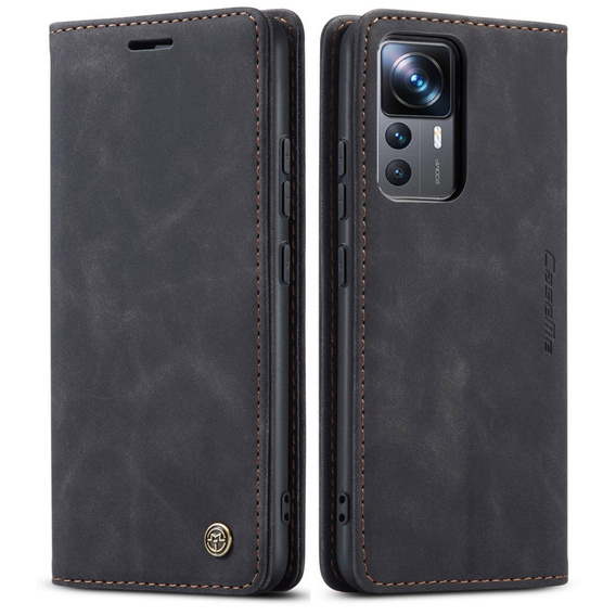 CASEME калъф за Xiaomi 12T / 12T Pro, Leather Wallet Case, черен