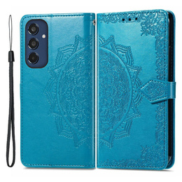 Калъф с капак за Samsung Galaxy M35, Mandala, син
