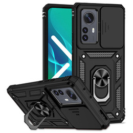 Брониран калъф за Xiaomi 12 / 12X, CamShield Slide, син