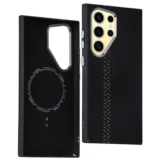 Калъфът за Samsung Galaxy S24 Ultra, Carbon Fiber MagSafe, черен