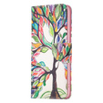 Калъф с капак за Motorola Moto G53 5G / G23 / G13, Wallet, tree of life, бял