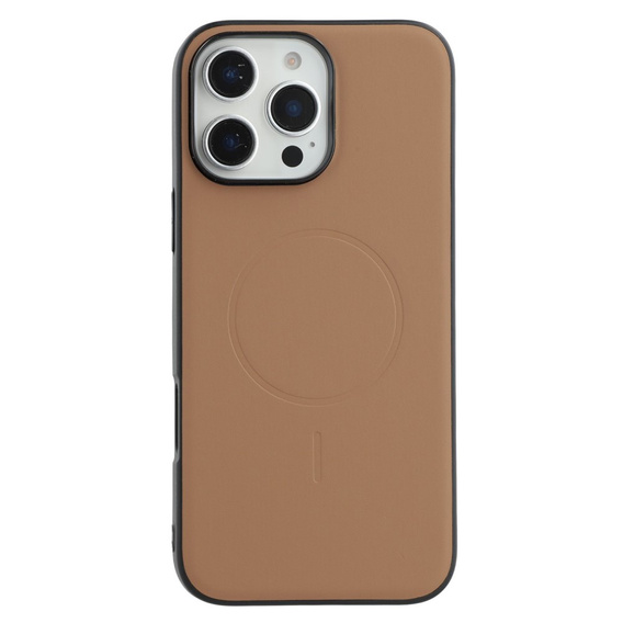 X-LEVEL калъф за iPhone 16 Pro Max, Magnetic Card Holder, кафяв