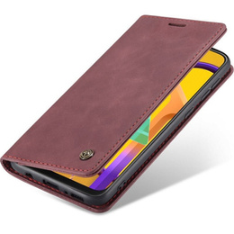CASEME калъф за Samsung Galaxy M21, Leather Wallet Case, бордо