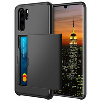 Калъфи за Huawei P30 Pro, Sliding Card Holder, черен