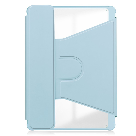 Калъф с клавиатура за iPad Pro 11" 2024 (5 gen.), Rotary 360° Leather, светлосин