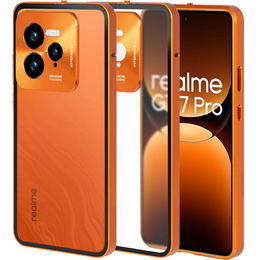 Калъф за Realme GT 7 Pro, Frame Case, оранжев