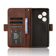 Калъф с капак за Realme GT 6 / 6T, Card Slot, кафяв